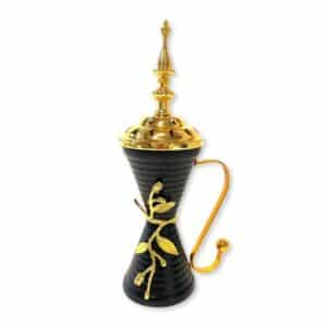encensoir noir et doré style oriental dubai